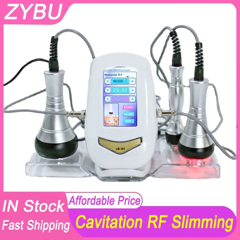 3in1 Cavitation RF Slimming Machine 40k Ultraljudsfettförlust Kroppsformning Skulptering Skin åtdragning Face Lyft Radiofrekvens Ultraljud Slim Cellulite Borttagning