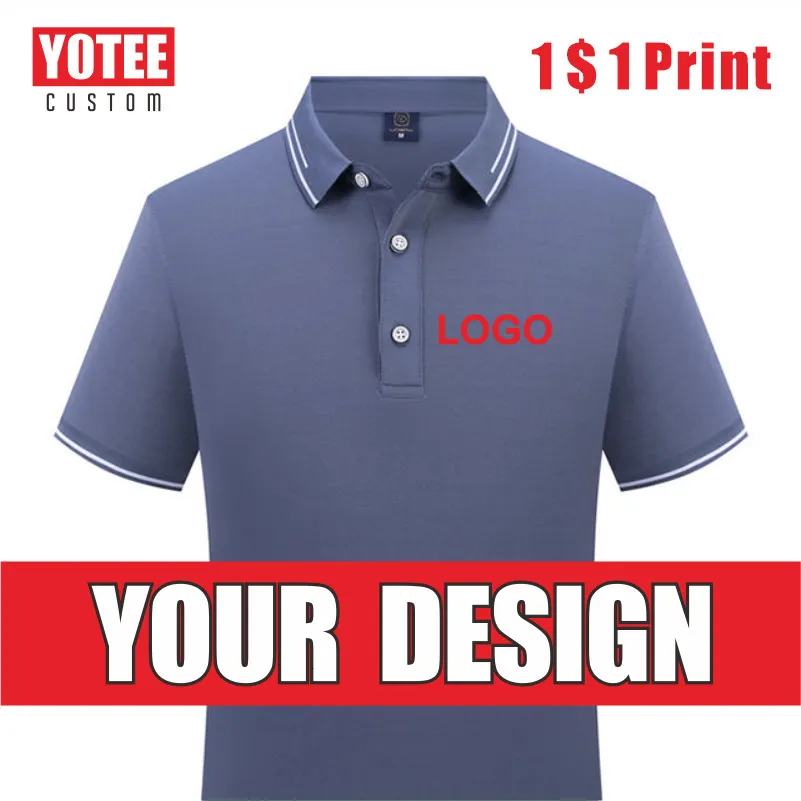 Polo da uomo YOTEE Custom MadeDesigned Polo manica corta per uomo e donna Risvolto ricamatoStampa fai da te Top Camicie pubblicitarie 230720