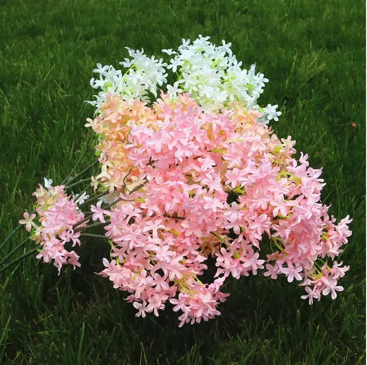 35 Inches 90 cm long Artificial cherry blossom multi-color optional thick lilac wedding decoration sakura AF08