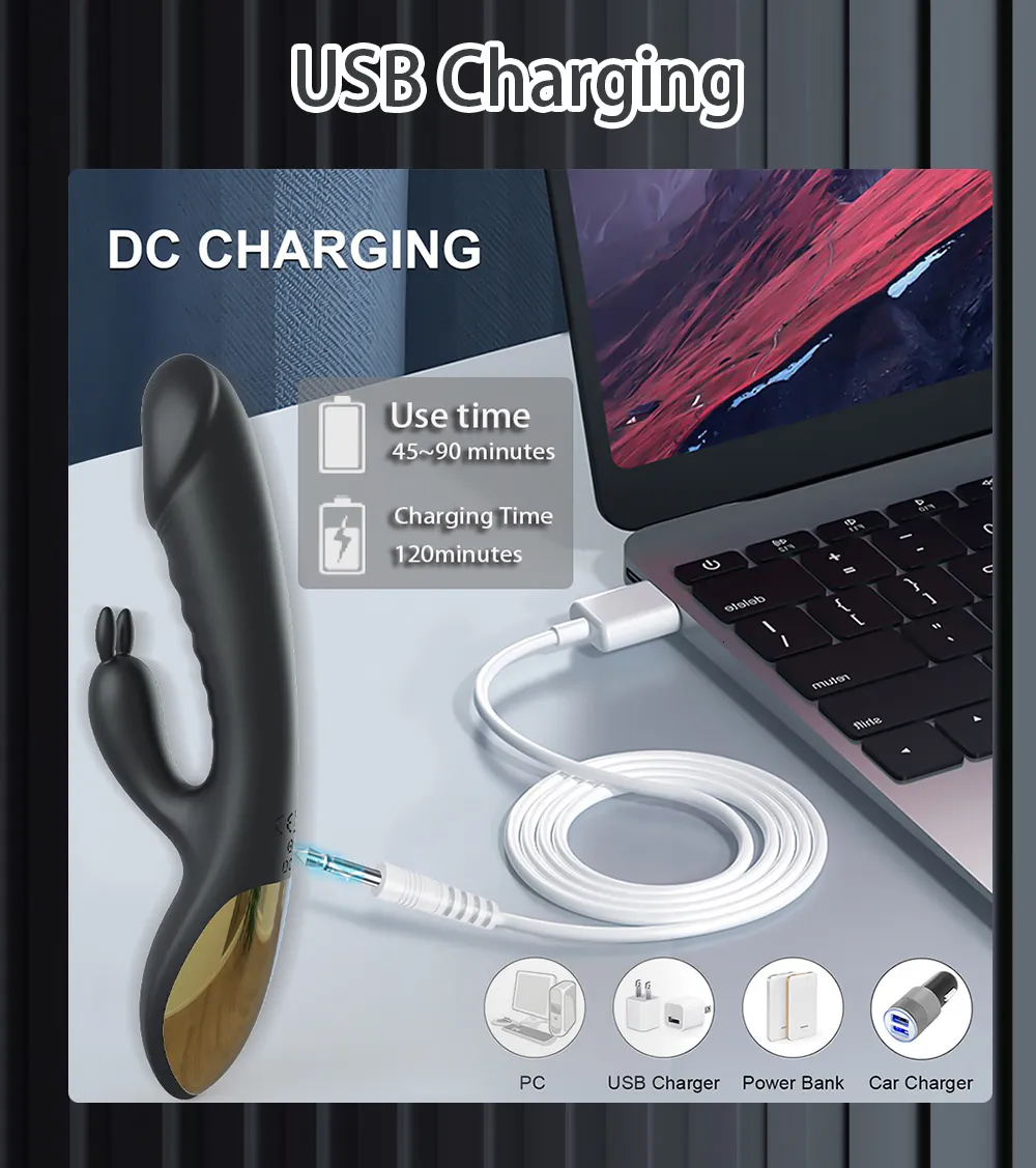 Vibratoren Rabbit-Vibrator für Frauen, leistungsstarker G-Punkt-Klitoris-Stimulator für Frauen, 230720_voghion.com