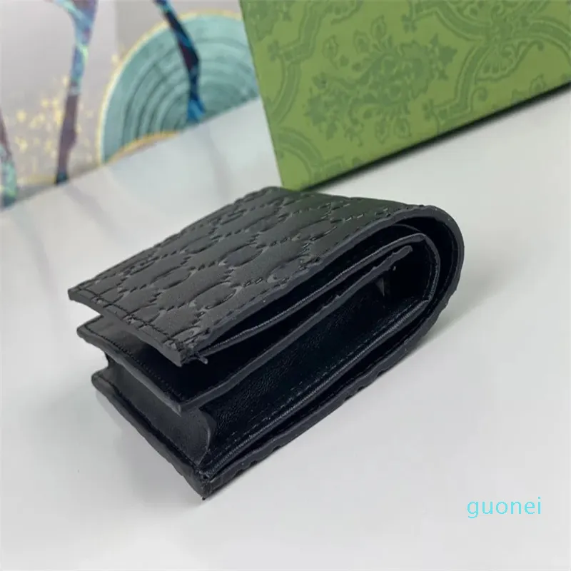 Designer -Mens portefeuilles sacs à main de luxe porte-cartes de mode classique en relief double lettre pochettes