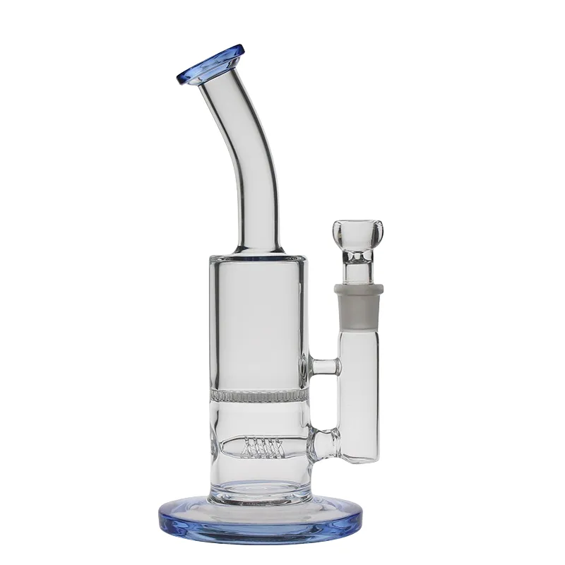 SAML 23-24 см высотой тяжелые стеклянные кальяны Bong Contrine Perc Water Tipes Dab Rig Honeycomb Bubbler Sail Размер 14,4 мм и 18,8 мм PG3056