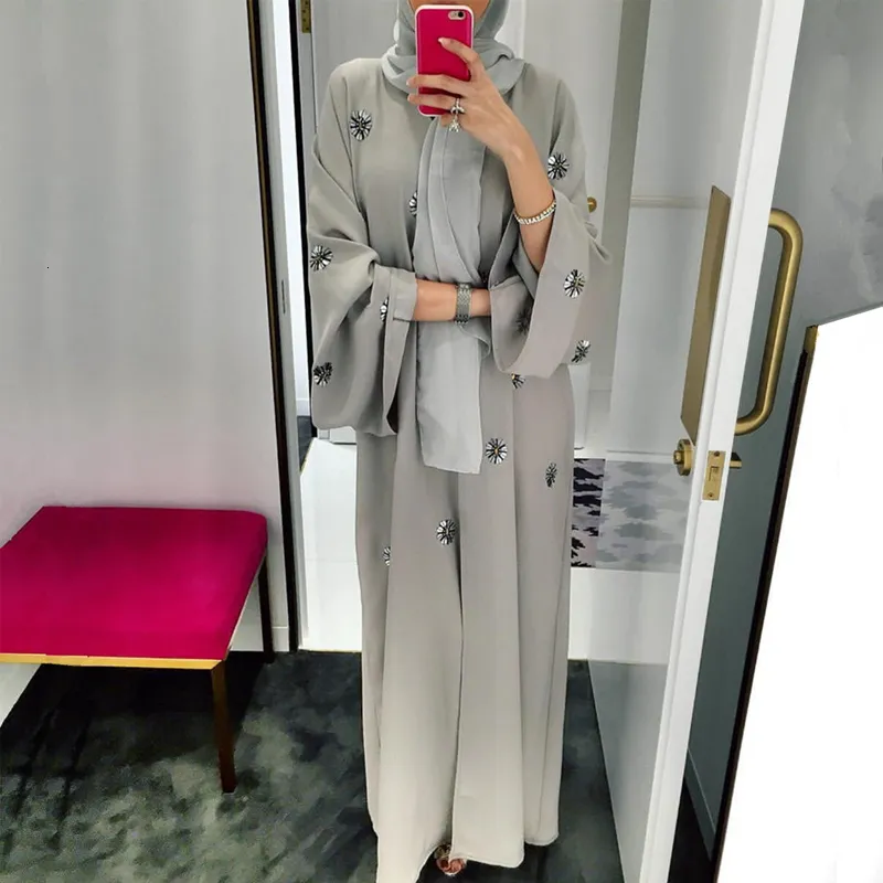 Vêtements ethniques Abaya Kimono Kaftan Dubaï Islam Musulman Hijab Robe Abayas Caftan Marocain Qatar Oman Turquie Vêtements Pour Femmes Robe Femme 230721