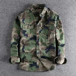 Men's Casual Shirts Men Camouflage Cargo High Quality Durable Outdoor Hiking Sport Daily Military Style Youth Pocket Breasted Camicia 230721