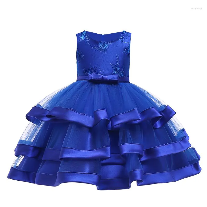 Girl Dresses Child Cake Dress Summer Baby Girls Princess Party For Christening 2-14Year Birthday Children Clothes