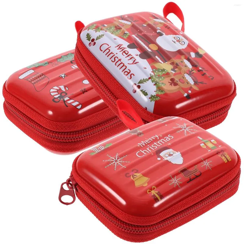 Förvaringsflaskor presentpåse kabelpåsar byter liten handväska jul plånbok jul mini hörlurar fodral