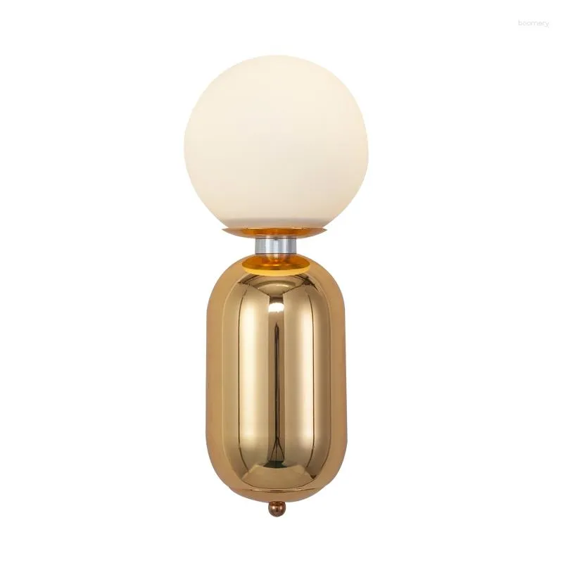 Lampada da parete Post Modern Black White Gold Color Toolery Simple Creative Bedside Decoration Light Living Room Corridor