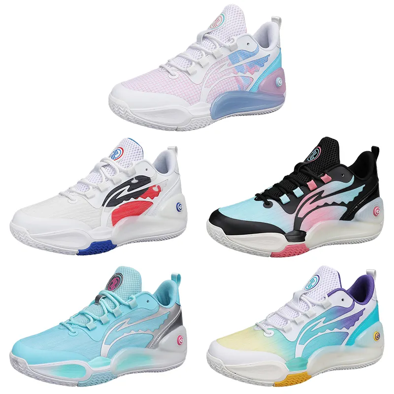 2023 Multi color basketball shoes high increasing men women purple black yellow pink blue trainers outdoor sports color5