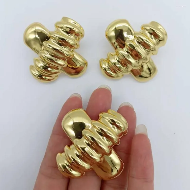 Conjunto de colar de brincos de ouro brasileiro clipe de joias e pingente 2 peças para casamentos festa de noivado joias