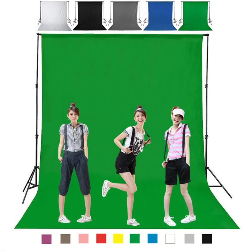 POGRAFI STUDIO BAKGRUND INTE WOVED CHROMAKEY BACKDROP SCREEN 1.6x3/2/1M Svart/vit/grön för PO-belysningsmaterial