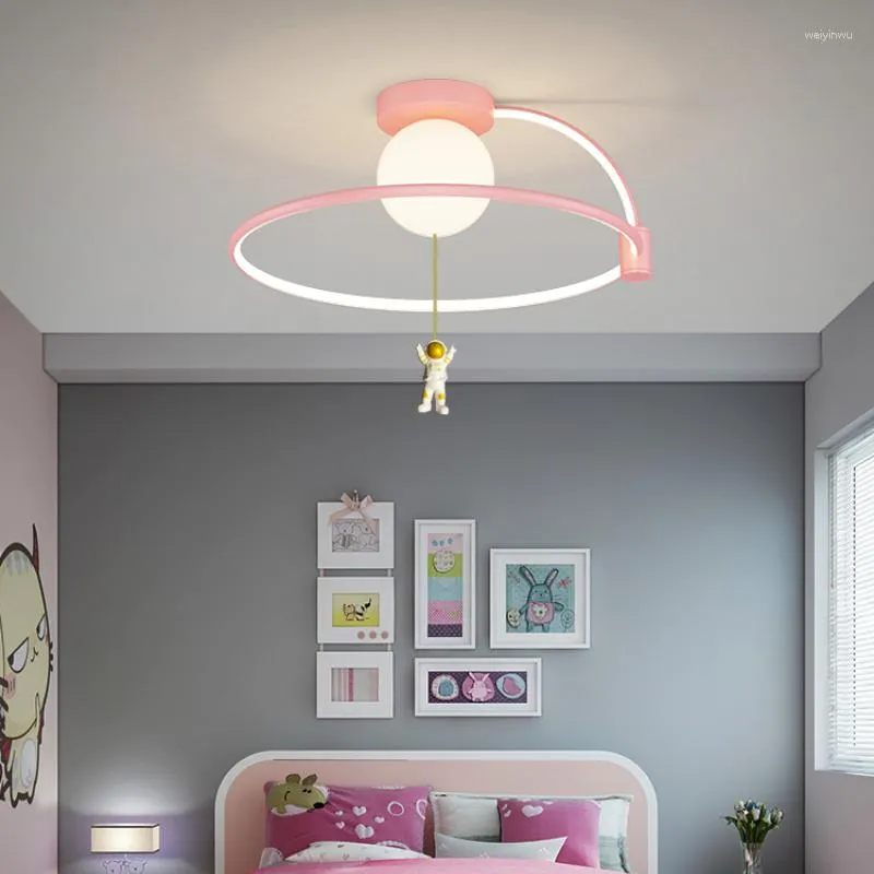 Plafoniere Lampada Cameretta Bambini Moderna Linea Minimalista Dream Outer Space Astronauti Cameretta