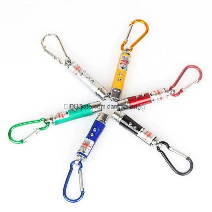 In Cat Laser Pointer Keychain Mini LED Red Beam Pen Funny