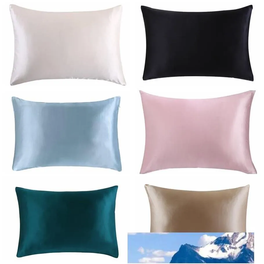 Cała- 100% Nature Mulberry Silk Pillowcase Pillowcases Pillow Case for Health Standard Queen King Multi2227