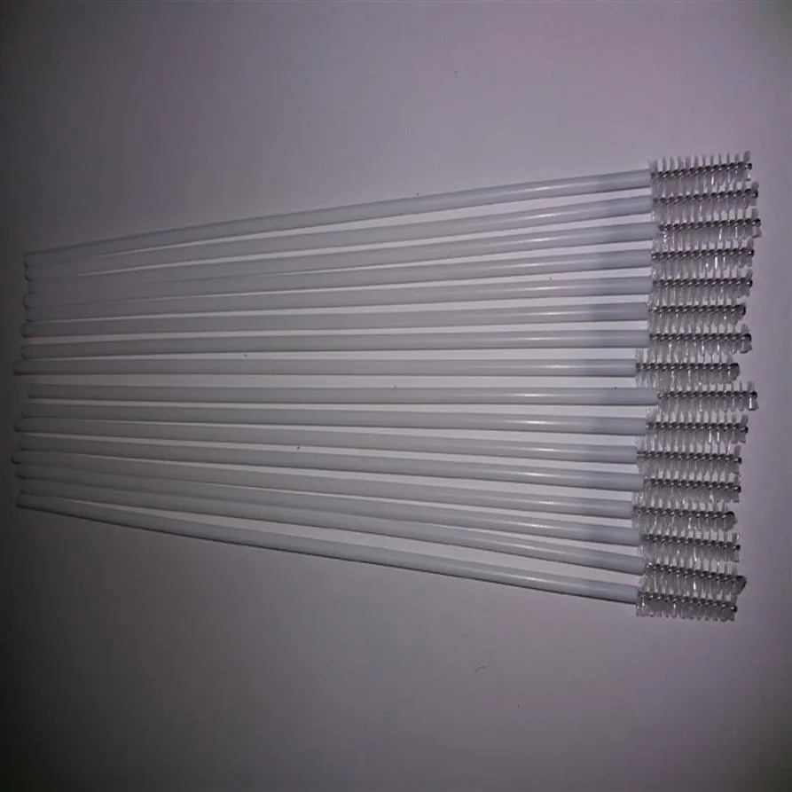 16cm 5mm 100 Pcs Pack Stainless Steel Wire Plastic Handle Straw Cleaner Cleaning Brush Straws Cleaning Brush Bottle Brush200m