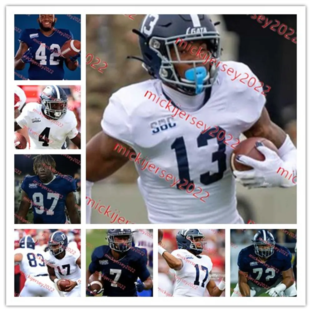 Davis Brin Jalen Weißes Georgia Southern Football-Trikot David Dallas Da'Shawn Davis Josh Dallas Tyrell Davis Georgia Southern Eagles Trikots, individuell genähte Herren