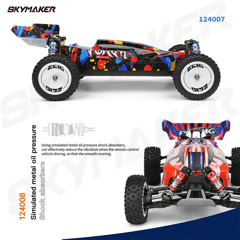 Wltoys 124017 4WD Brushless 75KM/H Electric RC Racing Car