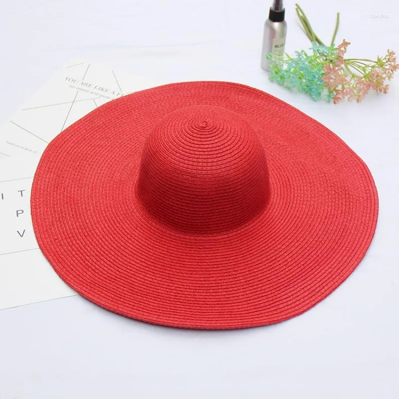 Wide Brim Hats Wavy Edge Beach Hat Summer Women's Fashion Sun Outdoor Protection Straw Wholesale