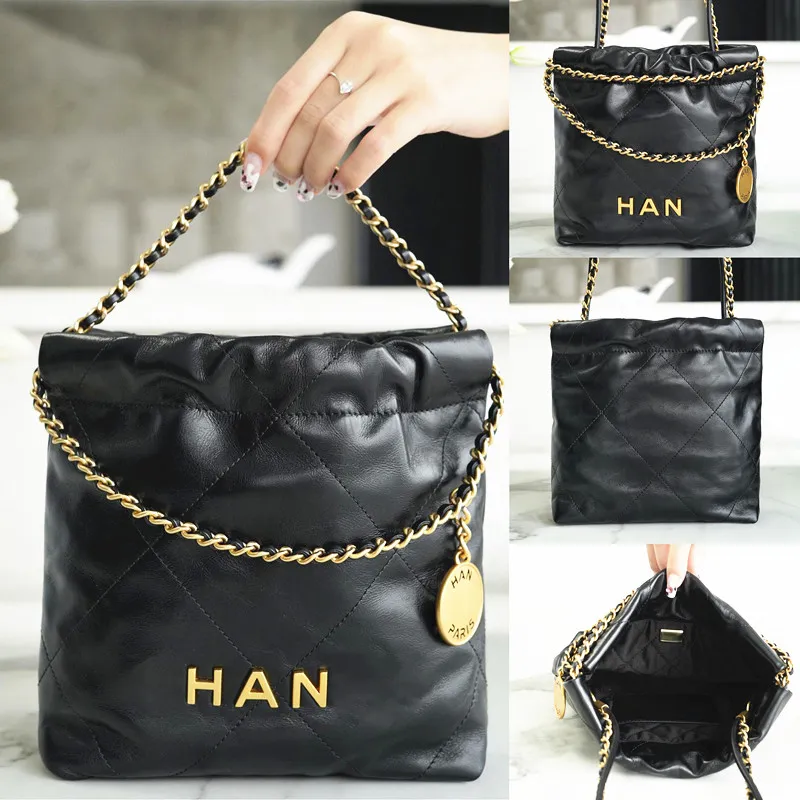 2023 Lambskin leather pochette shopper top quality Women Crossbody lare tote satchel Beach CC Shoulder bas Mini old chain clutch handba purse travel hobo