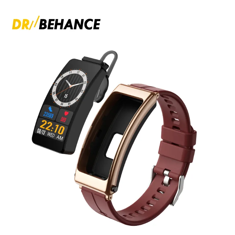 K13 Bluetooth Smart Watch con auricolari Promemoria chiamata Smartwatch Display Schermo a colori wireless Telefono Braccialetto Monitoraggio della salute Musica Braccialetto intelligente nella confezione al dettaglio