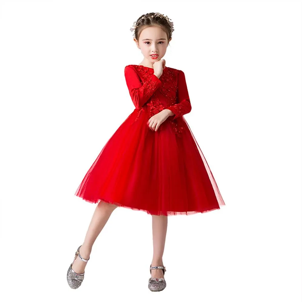 Fashion Princess Dress Girls Summer Style Children's Wedding Skirt Performance Costumes for Children Short 6832564