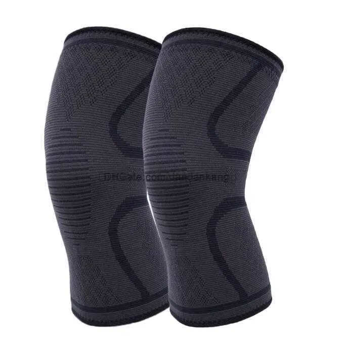 Moda esportiva joelheiras de silicone antiderrapantes joelheiras de malha de compressão mangas de suporte de perna unissex ciclismo academia de ginástica protetor de perna