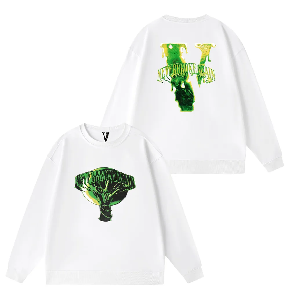 Vlone Off White Mens Crewneck Sweatshirt Designer Casual Vlone Off White Mens Crewneck Sweatshirt Designer Casual