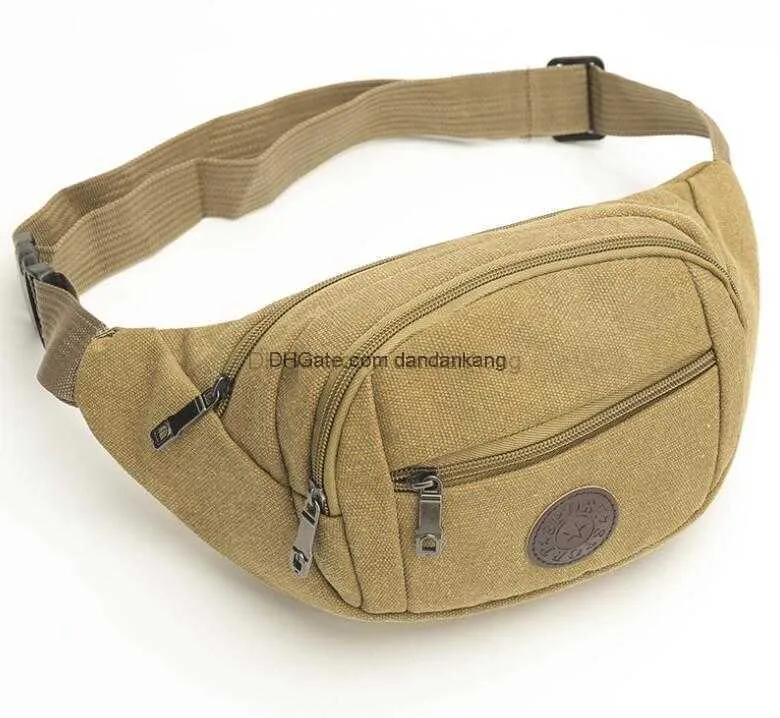 waterproof outdoor waist bags belt bumbag fanny pack cycling fishing running chest bag Wholesale canvas phone pocket hiking camping waistpack