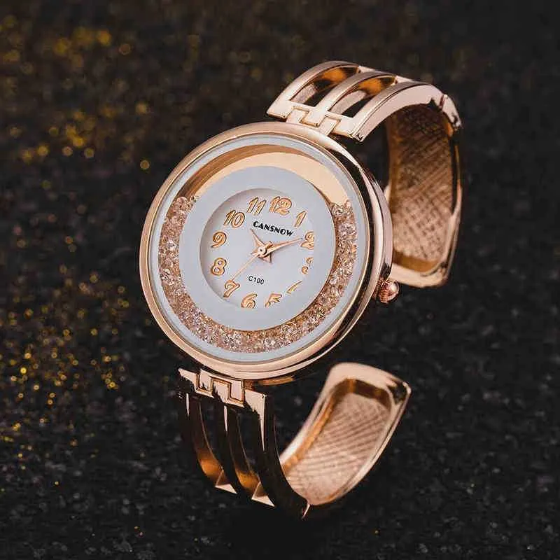 Relógios de Pulso Esplêndidos Relógios de Design Criativo para Mulheres Pulso de Luxo Relógios Adultos Pulseira Feminina Elegante Relojes Para Mujer 220708