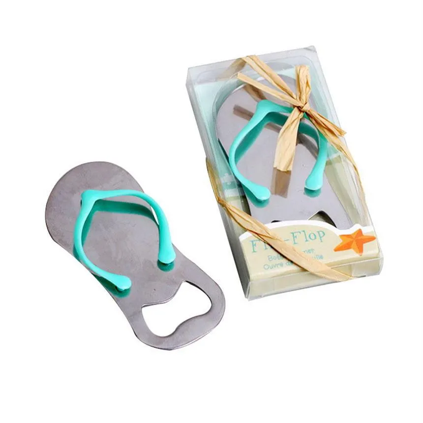 20st Classic Creative Wedding Favors Party Back Gifts for Gäster 2019 Flip-Flops Beer Bottle Opener Decorations av DHL223U