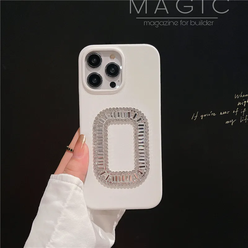 Luksusowy glitter Diamond Vogue TEFON CUSE IPhone 14 13 12 11 Pro Max Samsung Galaxy S23 Ultra S22 Plus S23FE A54 Sparkle Rhinestone Leather Cover ShockProof