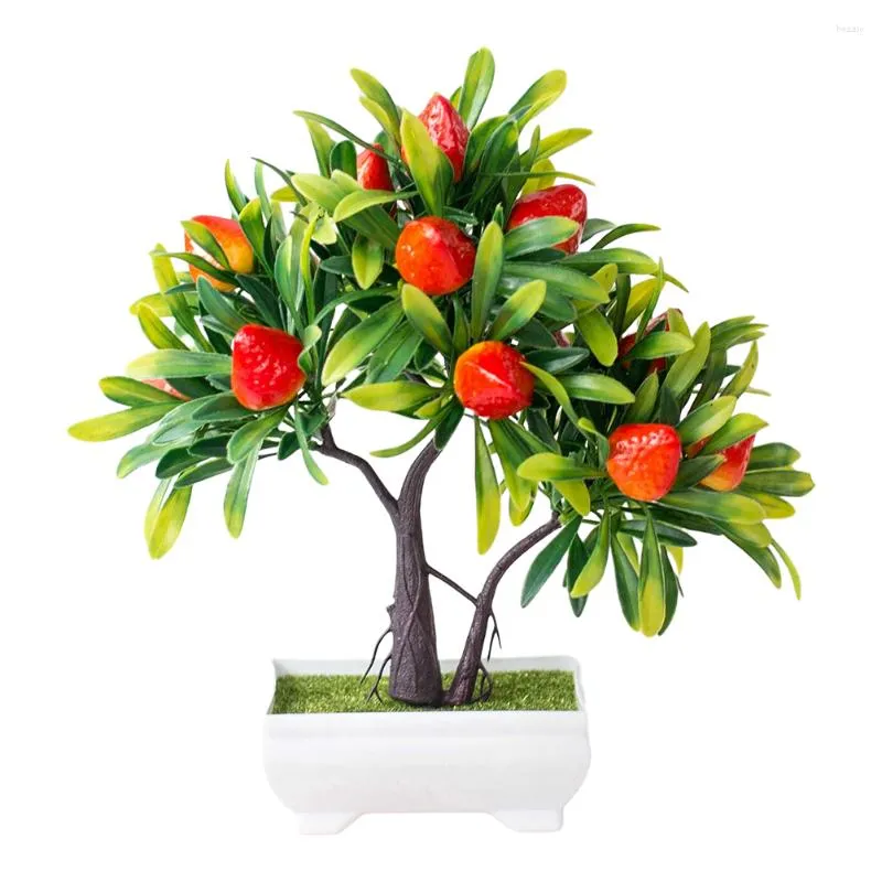 Decorative Flowers Decorations Office Strawberry Tree Simulated Fruit Bonsai Artificial Fake