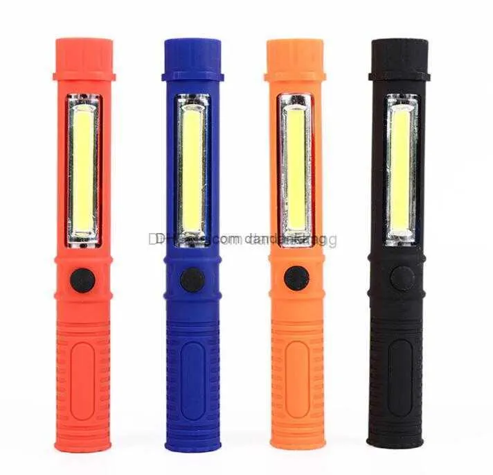 wholesale COB LED Mini Pen Multifunzione led Torcia luce pannocchia Maniglia lavoro torcia pannocchia Lavoro Torcia a mano Torcia USE 3A batterie lampada