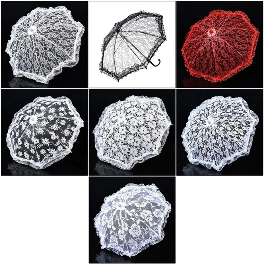 팬 Parasols 레이스 파라솔 우산 신부 웨딩 패션 장식 빈티지 꽃 자수 티 파티 코스프레 251d