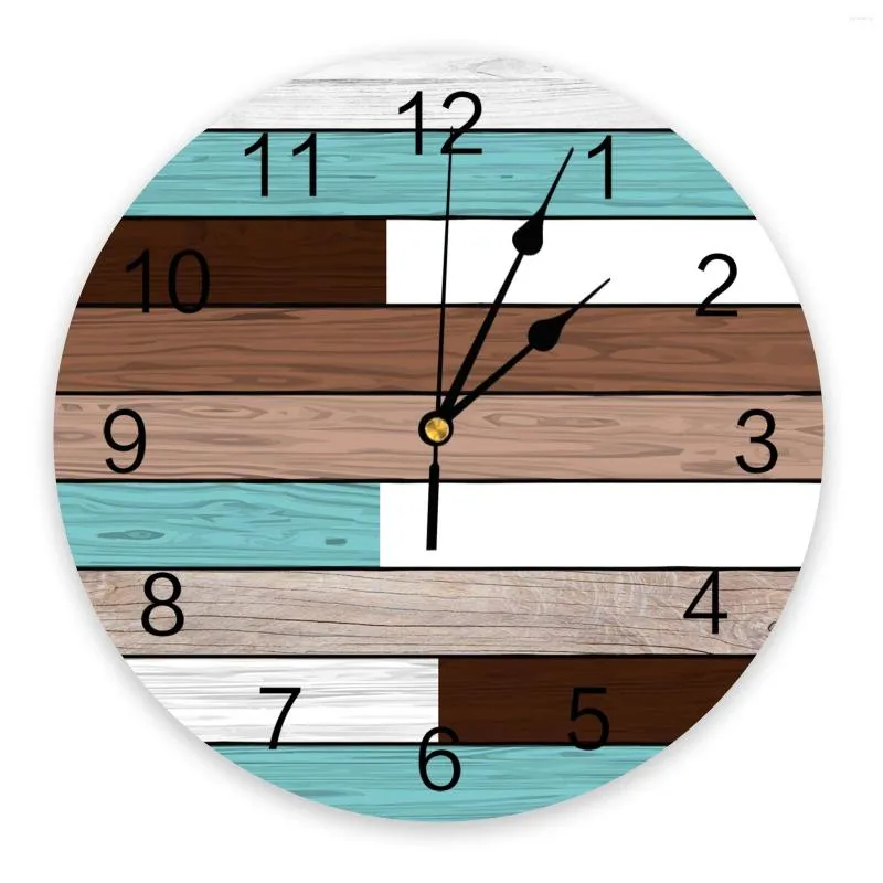 Zegary ścienne Ziarno Drewna Kolor Clock Dorasa do domu Duże okrągłe kwarcowe kwarcowe stolik zegarek do dekoracji sypialni