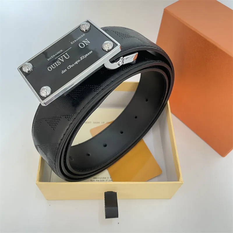Cinturón para hombre Hebilla automática Cinturón de diseñador Franja de lujo Hebilla con letras Cinturones clásicos Cinturones Oro y plata Hebilla negra Ancho casual 3.8 cm Tamaño 105-125 cm A ++++