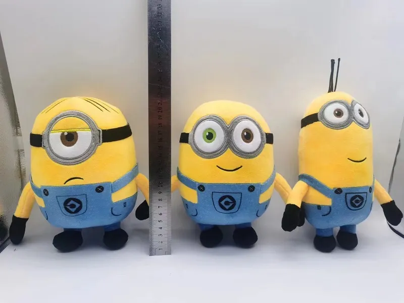 Factory wholesale 20cm three styles of Minions Minion plush toys cartoon animation film and television surrounding dolls children's favorite gifts