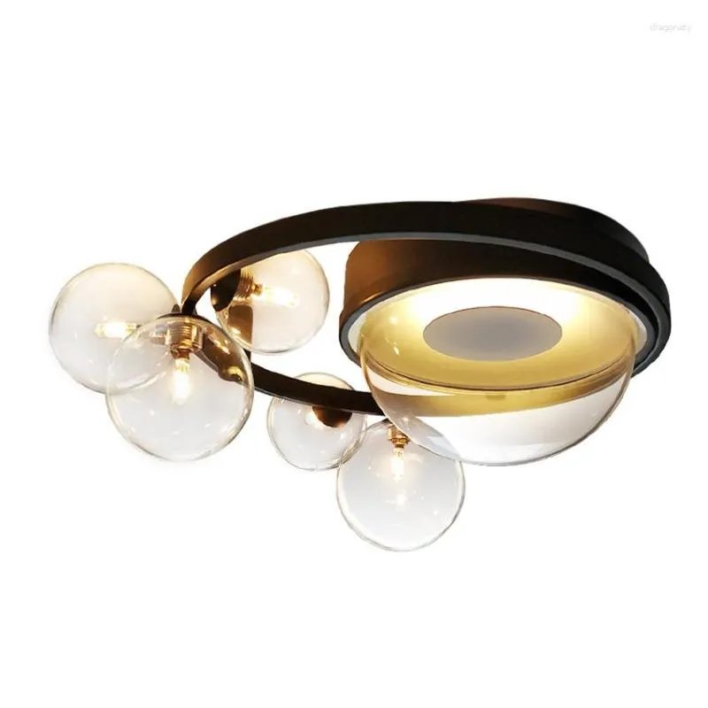 Plafonniers Designer Bulle En Verre Abat-Jour De Luxe Salon Chambre Maison Allée Ronde Lampes Luminaires