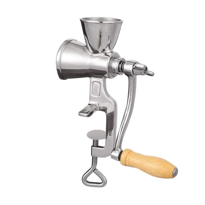 Mills Manual Grain Grinder Hand Crank Grain Mill Stainless Steel Home Kitchen Grinding Tool for Coffee Corn Rice Soybean