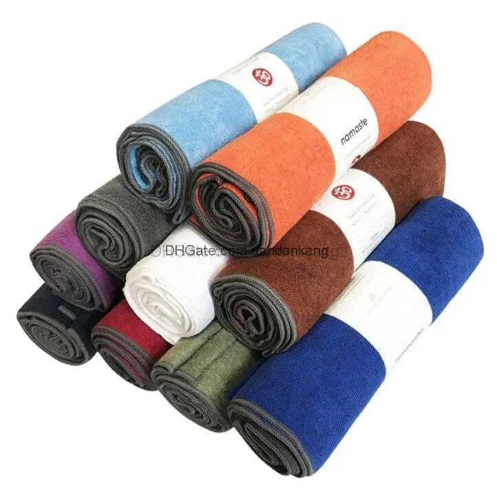 Tappetino da yoga in microfibra super assorbente asciugamano fitness pilates coperte sportive di alta qualità antiscivolo assorbe il sudore palestra allenamento asciugamani materiale coperta 183x61cm