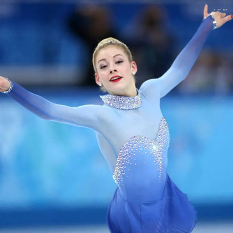 Stage Wear RUBU Customization Figure Skating Dresses Women And Girls Ice For Competition Good Permeability