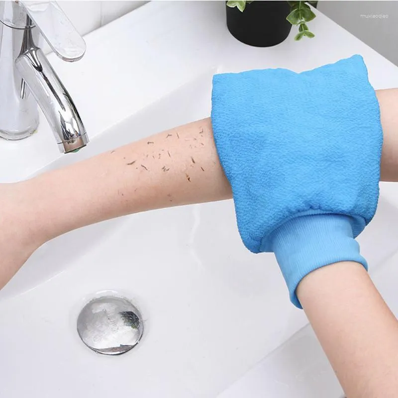 Sacchetti di stoccaggio Guanti esfolianti Spazzola per massaggio Spugna Wisp Per docce per il corpo Bagno Hammam Doccia Rimozione del guanto da bagno Kessa Peeling Towel