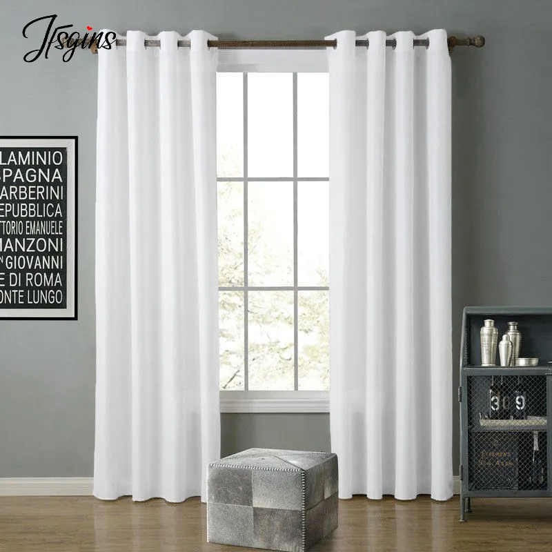 Rideaux transparents modernes blancs rideaux occultants pour salon stores fenêtres rideau pour balcon porte hall drapé élégant long Tende Cortinas 230721