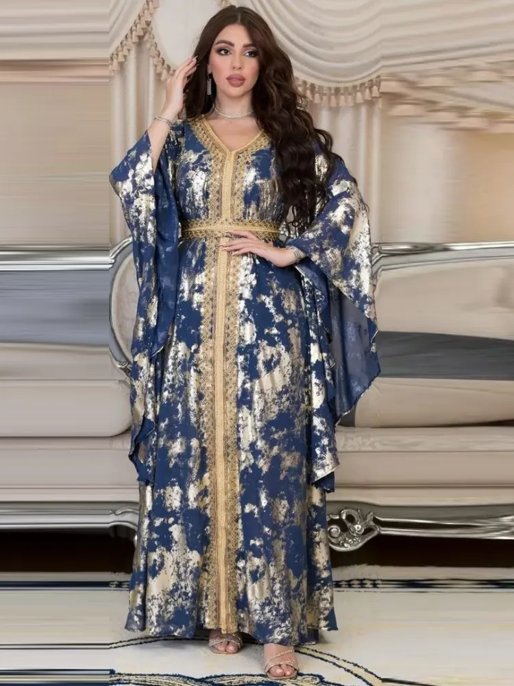 Etnische Kleding Eid Moslim Partij Abaya Vrouwen Jurk Vleermuis Mouw Gebed Marokko Caftan Elegante Maxi Abaya Toga Dubai Arabisch Gewaad Uitloper 230721 Van 33 74 DHgate