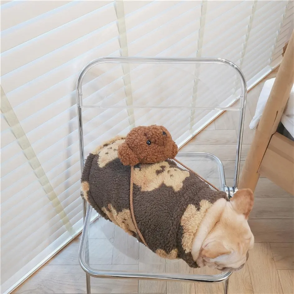 Chat chien vêtements mignon Teddy chiot Schnauzer manteau automne hiver vêtements chauds petit chien pull vêtements308B