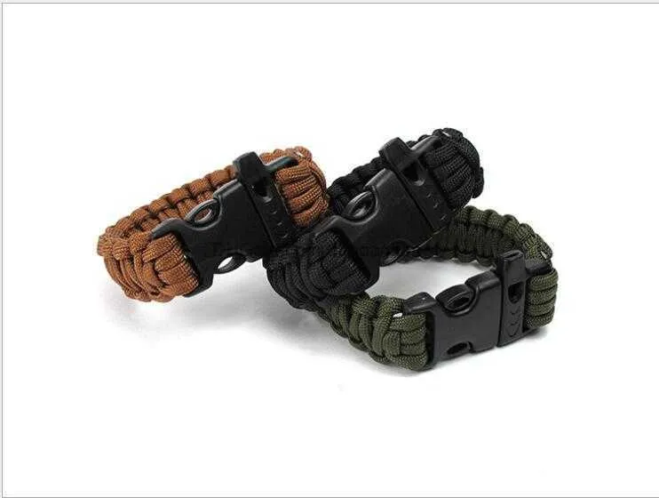 parachute cord bracelet with whistle Anniversary Hiking sports wristband Gift Engagement Occasion multifunction self rescuel bracelets