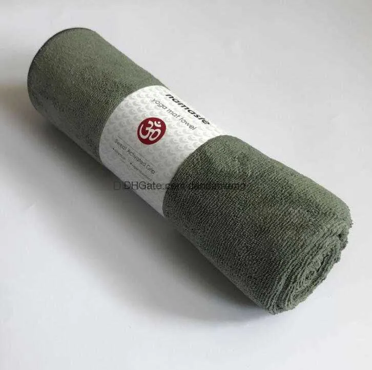 Absorbera svetthandduksmaterial Mikrofiber Yoga Mat Fitness Filtar Utomhusstrand Camping Terry Filt täcker Absorberande träning Gym Sportshanddukar