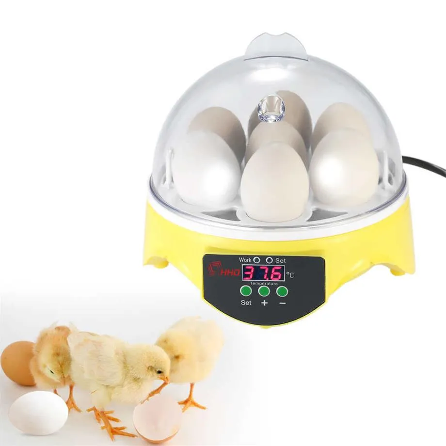 Mini 7 Eggs Incubator Brood Machine for Chicken Duck Bird Egg Hatcher Automatic Temperature Control Incubator Brooder250Z