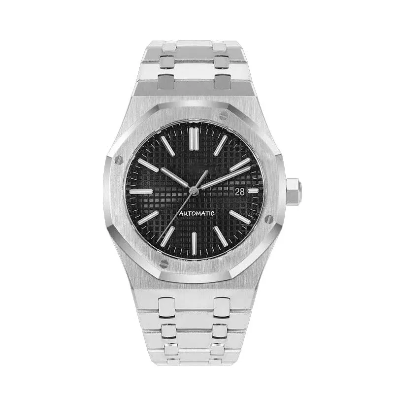 Montre de mouvement de haute qualité pour hommes montres automatiques entièrement en acier inoxydable lumineux 44mm femmes mouvement montre-bracelet saphir céramique fuseau horaire