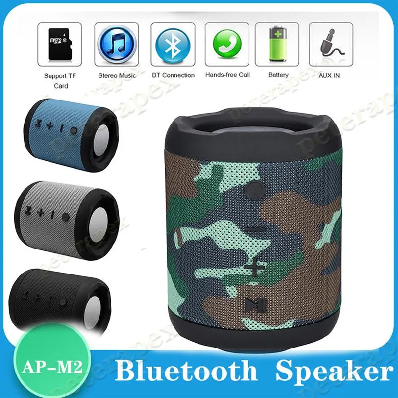 M2 Altoparlante Bluetooth mini altoparlanti per computer subwoofer radio cassa audio portatile wireless con microfono Supporto per colonna per bassi all'aperto TF262f