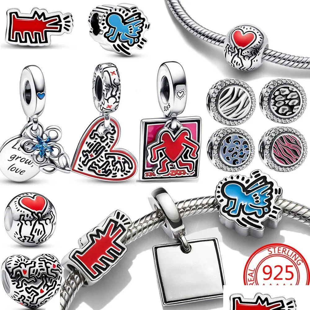 Charms 925 Sterling Sier Lovers Line Art People Charm M Pandora Bracciale Regalo Natale Goccia Consegna Risultati gioielli Componenti Dhbvt